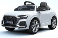 12V Licensed White Audi Q8 Battery Ride On Car