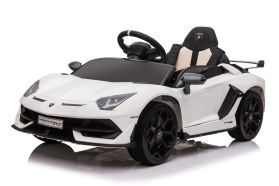 12V Licensed Lamborghini Aventador SVJ Ride On Car White